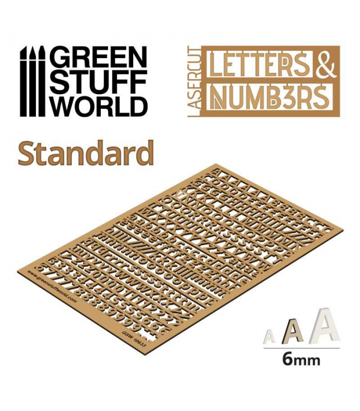 Letras y Números - Estándar 6 mm