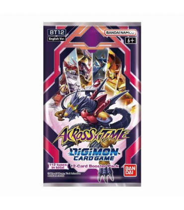 Sobre de 12 cartas de Digimon, Across Time - [BT12] en Inglés