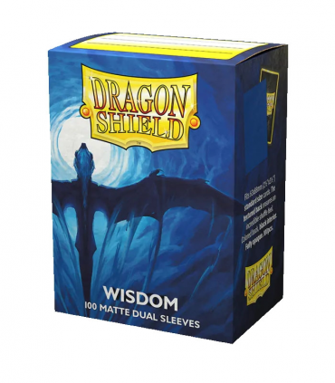 100 Fundas estándar dual matte - Blue Wisdom de Dragon Shield