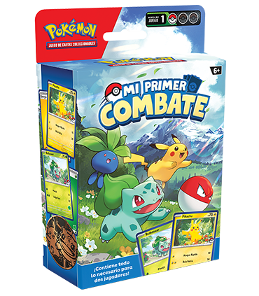 Baraja de combate Pokemon - Mi primer combate Pikachu y Bulbasaur en Español