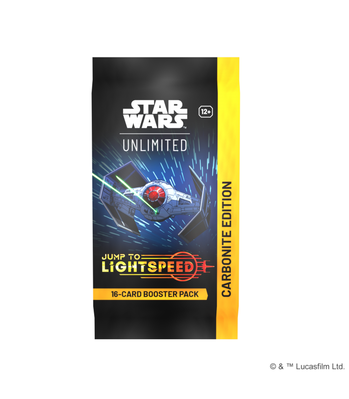 Booster Pack Carbonite Edition de Star Wars Unlimited, Salto a la velocidad de la luz en Inglés