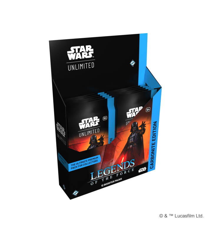 Caja de sobres Carbonite Edition de Star Wars Unlimited, Leyendas de la Fuerza en Inglés
