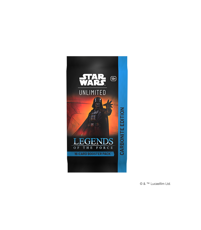 Booster Pack Carbonite Edition de Star Wars Unlimited, Leyendas de la Fuerza en Inglés