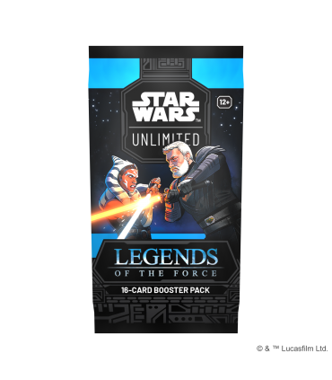 Sobre de Star Wars Unlimited, Leyendas de la Fuerza en Inglés