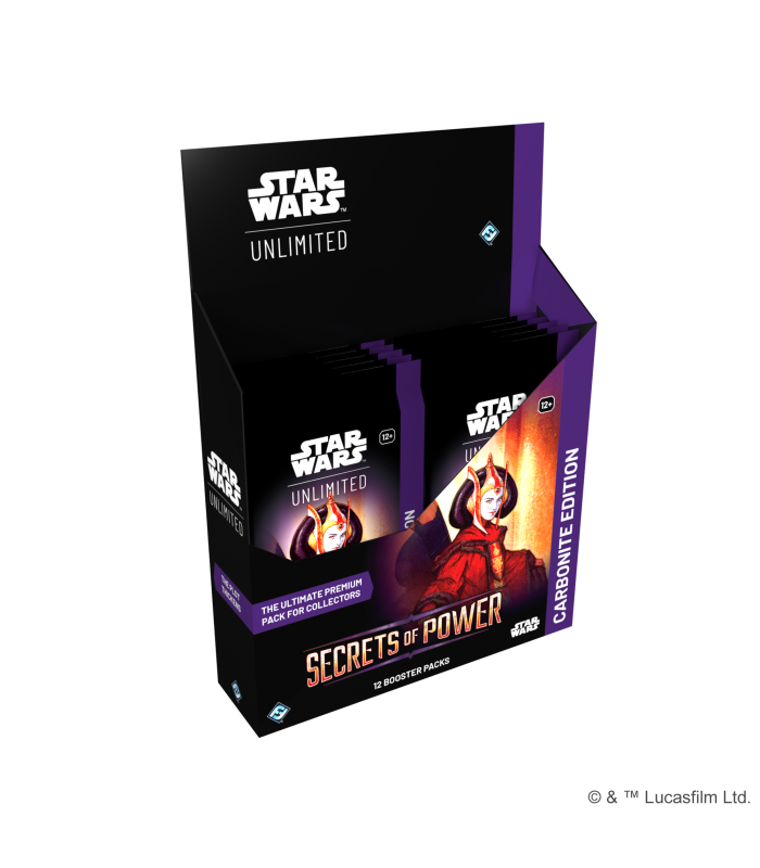 *PREVENTA* Caja de sobres Carbonite Edition de Star Wars Unlimited, Secrets of Power en Inglés