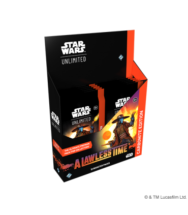 Caja de sobres Carbonite Edition de Star Wars Unlimited, A Lawless Time en Inglés