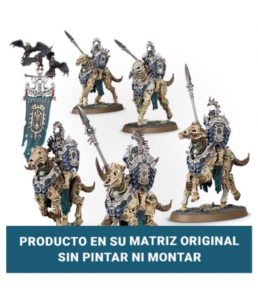 Segunda Mano - Ossiarch Bonereapers: Kavalos Deathriders (5 Miniaturas) de Warhammer: Age of Sigmar