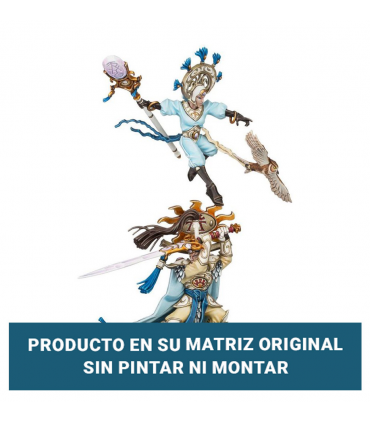 Segunda Mano - Lumineth Realm-Lords: Ellania and Ellathor, Eclipsian Warsages (2 Miniaturas) de Warhammer: Age of Sigmar