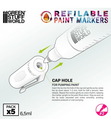 Rotulador recargable 2 - Pack de 5