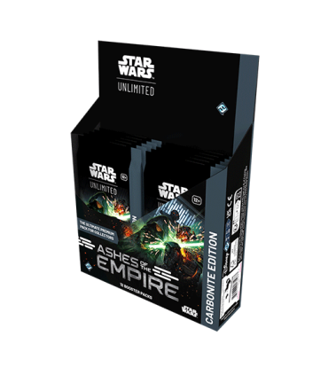 Caja de sobres Carbonite Edition de Star Wars Unlimited, Ashes of The Empire en Inglés