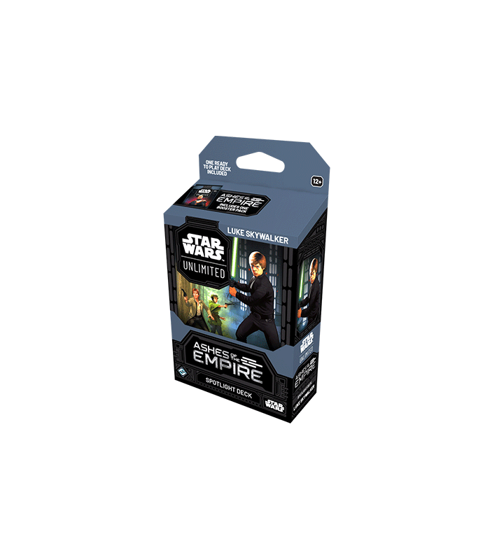 Spotlight Deck de Star Wars Unlimited, Ashes of The Empire - Luke Skywalker en Inglés